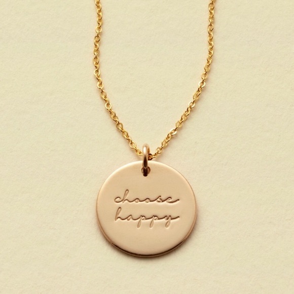 Choose Happy Mantra Meditative Mini Charm Necklace - Picture 9 of 13